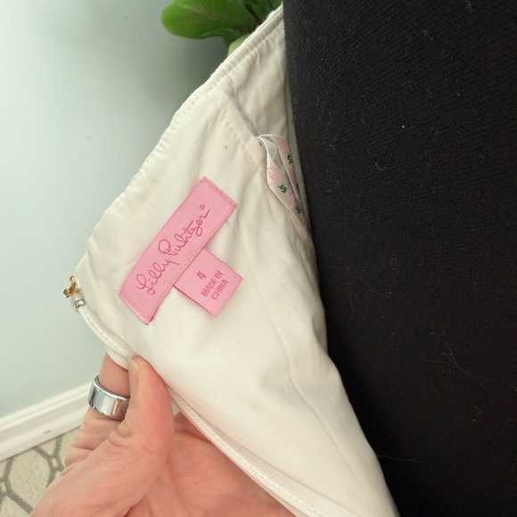 Lilly Pulitzer Strapless Dress - Pink and Green Floral - Picture 2 of 2